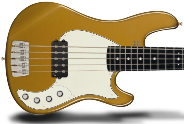 Sandberg California Central 5 Pickguard, Parchment, 35" Scale